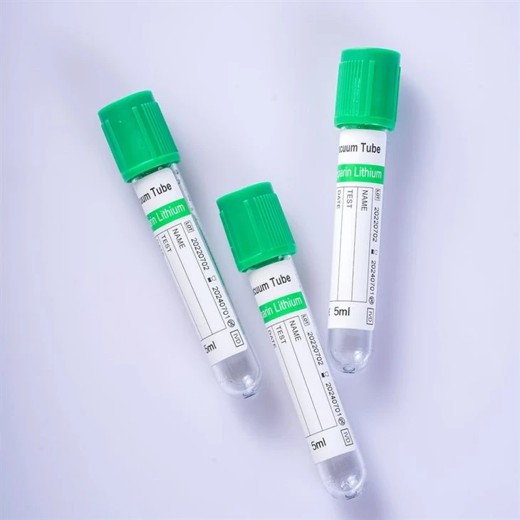 Green Cap Lithium/Sodium Heparin Tube